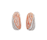 Cubic Zirconia two toned earrings