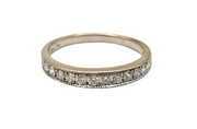 0.42 CTW Diamond Wedding Band in 14kt White Gold, Size 8.75