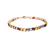 Multi-Gem Bracelet in 14k Yellow Gold