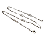 0.21 CTW Diamond Station Ankle Bracelet in 18k White Gold
