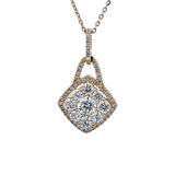 0.90 CTW Diamond Pendant Necklace in 18k Yellow Gold