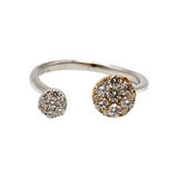 0.27 CTW Diamond Toi et Moi Ring in 18k Gold, Size 6.75