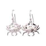 Sterling Silver Crab Earrings