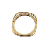 Green Sapphire and Diamond Ring in 18k Yellow Gold, Size 7