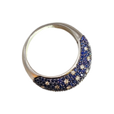 Sapphire and Diamond Ring in 18k White Gold, Size 7