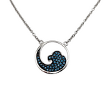 Sterling Silver Ocean Wave Necklace