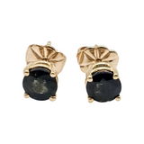1.20 CTW Sapphire Stud Earrings in 14k Yellow Gold