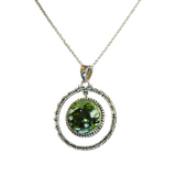 Sterlling Silver Chrome Chalcedony Necklace