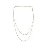 0.36 CTW Diamond By the Yard Necklace in 14k Yellow and White Gold
