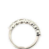 1 CTW Oval Cut Diamond Wedding Band 14k White Gold, Size 6.5
