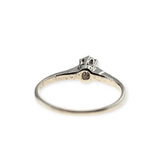 0.20ct. Round Brilliant Cut Diamond Solitaire Engagement Ring 14k White Gold, Size 5.5