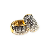 0.90 CTW Diamond Hoop Earrings 18k Yellow Gold
