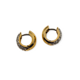 0.90 CTW Diamond Hoop Earrings 18k Yellow Gold