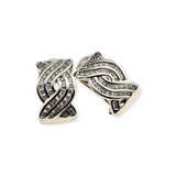 1.00 CTW Round Brilliant Cut Daimond Hoop Earrings 14k White Gold