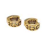 0.81 CTW Diamond Hoop Earrings 14k Yellow Gold