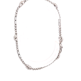 1.36 CTW Diamond Cluster Station Tennis Bracelet in 18k White Gold
