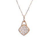 0.90 CTW Diamond Pendant Necklace in 18k Yellow Gold