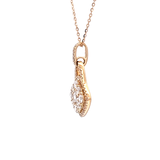 0.90 CTW Diamond Pendant Necklace in 18k Yellow Gold