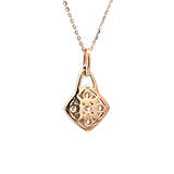 0.90 CTW Diamond Pendant Necklace in 18k Yellow Gold