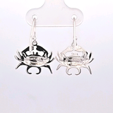 Sterling Silver Crab Earrings