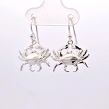 Sterling Silver Crab Earrings