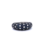 Sapphire and Diamond Ring in 18k White Gold, Size 7