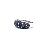 Sapphire and Diamond Ring in 18k White Gold, Size 7