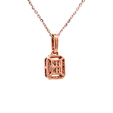 0.26 CTW Diamond Cluster Necklace in 18k Rose Gold