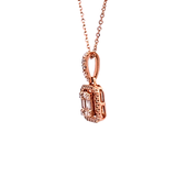 0.26 CTW Diamond Cluster Necklace in 18k Rose Gold