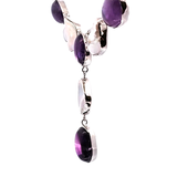 Sterling Silver Amethyst And Pearl Necklace