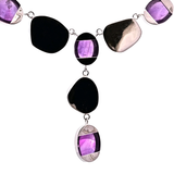 Sterling Silver Amethyst And Pearl Necklace