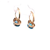 2.97 CTW Blue Topaz Earrings in 14k Yellow Gold