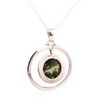 Sterlling Silver Chrome Chalcedony Necklace
