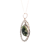 Sterlling Silver Chrome Chalcedony Necklace