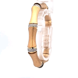 1.72 CTW Diamond Bamboo Bracelet in 20k Yellow Gold