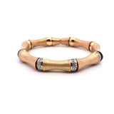 1.72 CTW Diamond Bamboo Bracelet in 20k Yellow Gold