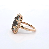 2.81ct. Aquamarine Ring in 14k Yellow and Rose Gold, Size 6.75