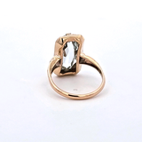 2.81ct. Aquamarine Ring in 14k Yellow and Rose Gold, Size 6.75