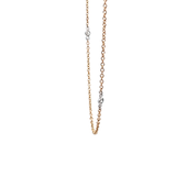 0.36 CTW Diamond By the Yard Necklace in 14k Yellow and White Gold