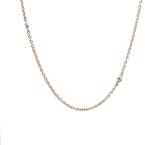 0.36 CTW Diamond By the Yard Necklace in 14k Yellow and White Gold