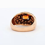1.15CT. Spessartine Garnet Diamond Ring in 14kt Yellow Gold, Size 9