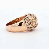 1.15CT. Spessartine Garnet Diamond Ring in 14kt Yellow Gold, Size 9