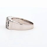 0.72 CTW Sapphire and Diamond Ring in 14KT White Gold, Size 8.5