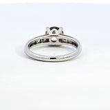 0.78 CTW Round Cut Diamond Engagement Ring in 18k White Gold, Size 5.75