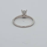 0.90CT. Modified Princess Cut Diamond Solitaire Engagement Ring in 14k White Gold, Size 7.25