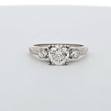 1.22 CTW Round Cut Diamond Engagement Ring in 14k White Gold-Size 6.25