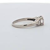 1.22 CTW Round Cut Diamond Engagement Ring in 14k White Gold-Size 6.25
