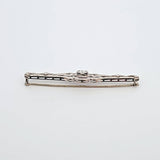 Sapphire and Diamond Brooch in 14kt White Gold