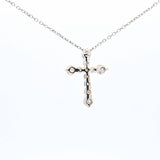 0.50 CTW Diamond Cross Pendant Necklace in 14kt White Gold