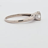 0.56 CTW Diamond Engagement Ring in 14kt White Gold, Size 6.5